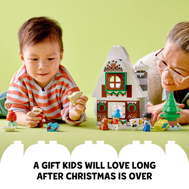 Duplo Casa De Jengibre Papá Noel Juguete Navidad Niños 2 Años - Imagen 6