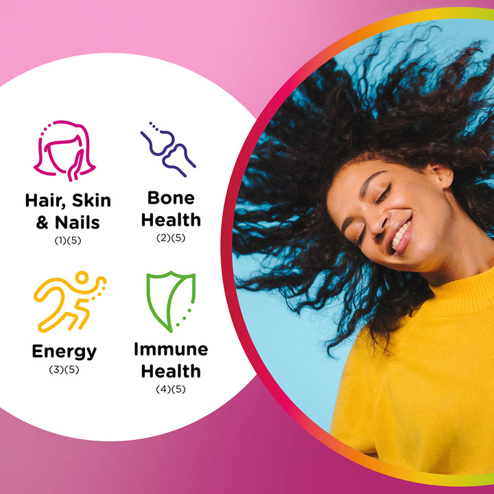 Suplemento Multivitamínico Centrum MultiGummies Multi+ Beauty - 100 Gomitas - Imagen 4