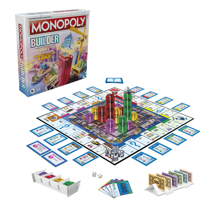 Monopoly Builder Juego De Mesa Con Bloques De Construcción Divertido Y Estratégico - Imagen 5