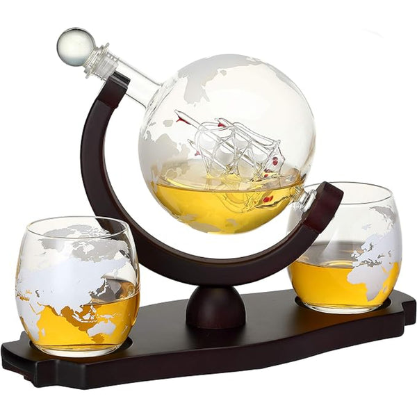 Decantador De Whisky Avanzado Juego Con Cristal De Borosilicato