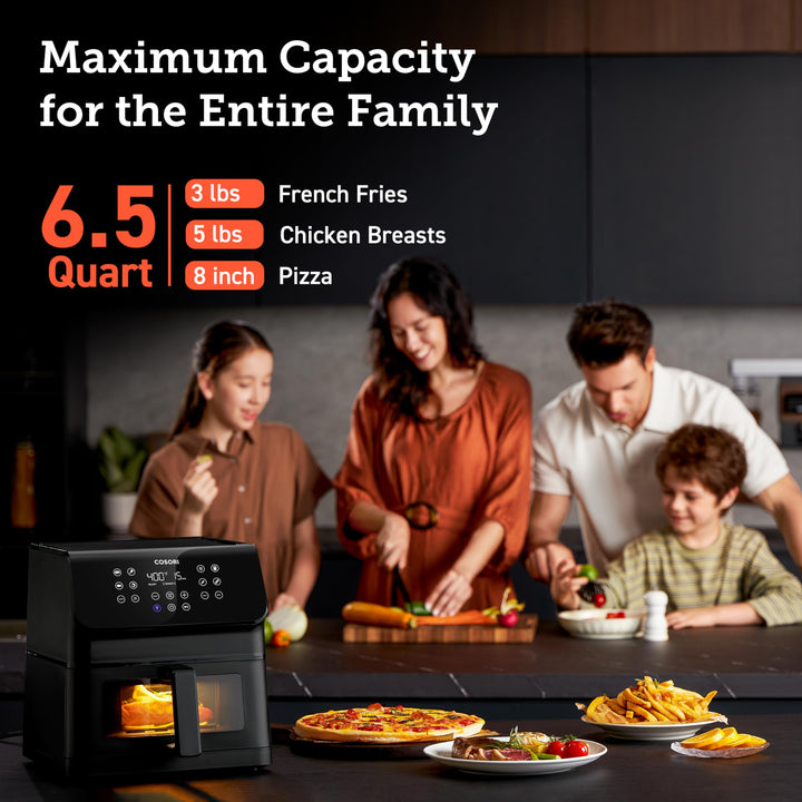 Freidora Cosori Clear Window 65L Con 12 Funciones Y Ventana Vista - Imagen 4
