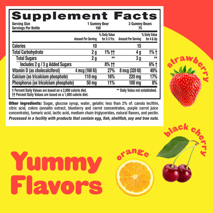 L'il Critters Kids Osos De Goma Calcio + D3 Gomitas Niños Sabor Frutas - Imagen 5