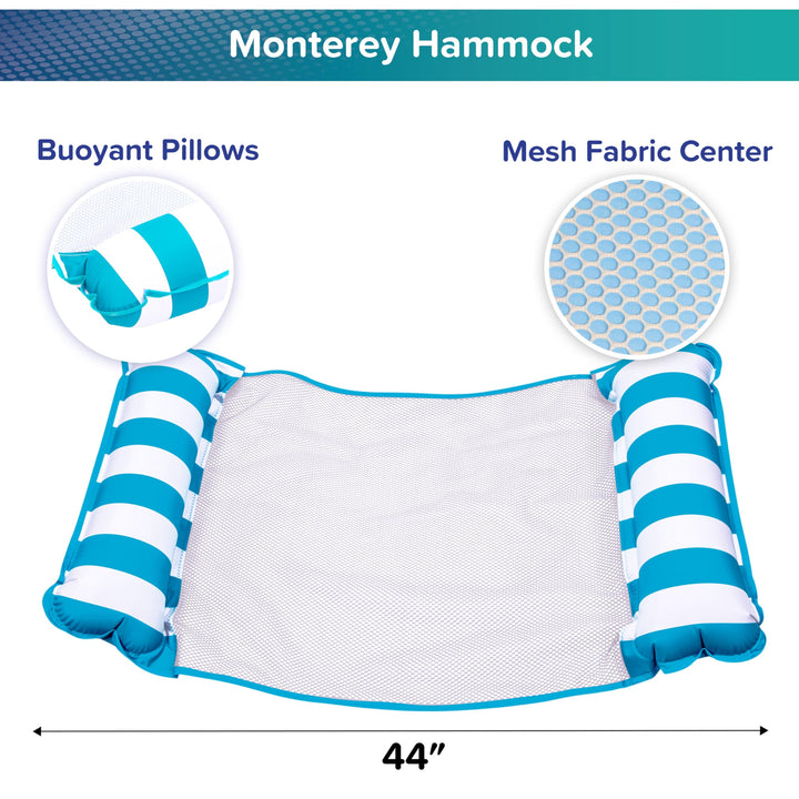 Aqua Hamaca Flotador Inflable 4 en 1 Monterey Piscina y Lago Confortable y Resistente - Imagen 7
