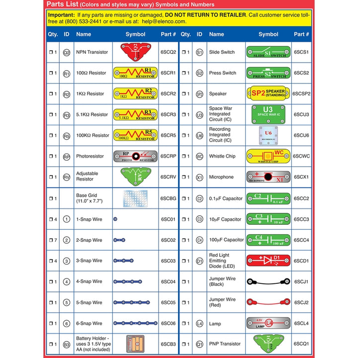Snap Circuits 203 Electronics Discovery Kit Juguete Educativo Electrónica STEM para Niños - Imagen 8