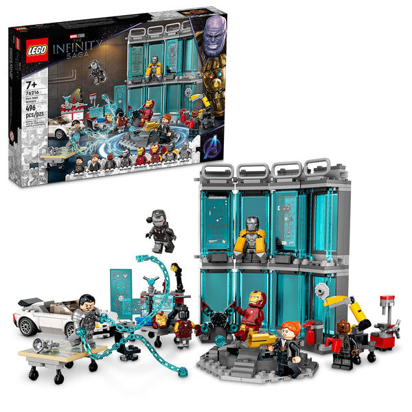 EGO Marvel Iron Man Armory 76216 Set de Construcción Vengadores con Minifiguras - Imagen 1