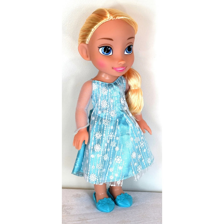 Muñeca Frozen Elsa 14 Pulgadas Vestido Brillante Juguete Para Niños Pequeños - Imagen 2