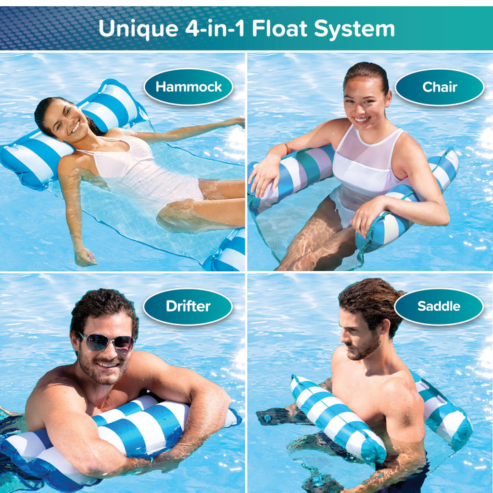 Aqua Hamaca Flotador Inflable 4 en 1 Monterey Piscina y Lago Confortable y Resistente - Imagen 5