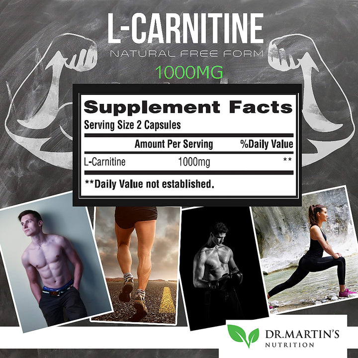 L-Carnitina Extra Fuerte Dr Martins 1000 Mg Metabolismo Y Energía - Imagen 8