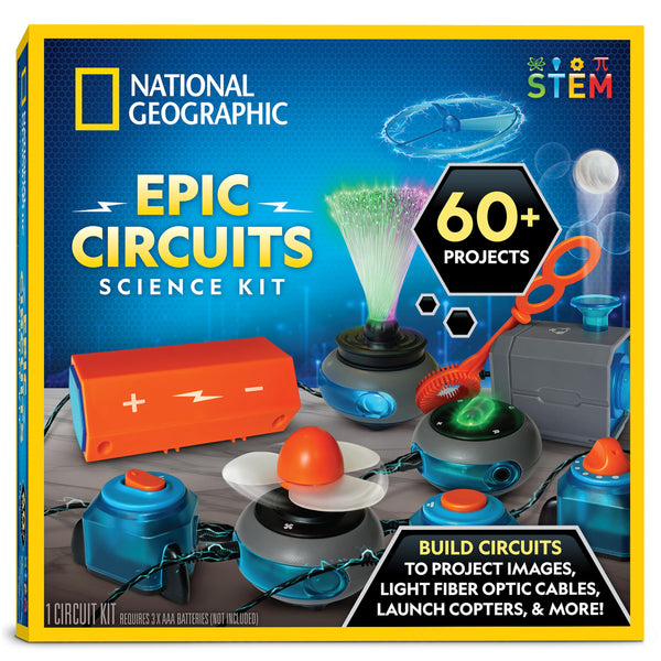 Kit De Circuito Electrónico Para Niños National Geographic 60 Proyectos STEM Educativos - Imagen 1