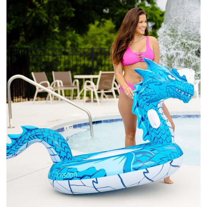 Flotador Inflable Monsoon Dragon Para Adultos Diseño Resistente Con Asas - Imagen 4
