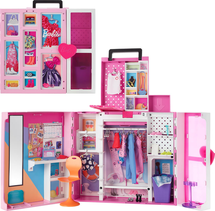Juego Dream Closet Barbie Con Más De 35 Accesorios Y 5 Looks Incluye Zona Emergente Y Espejo - Imagen 1