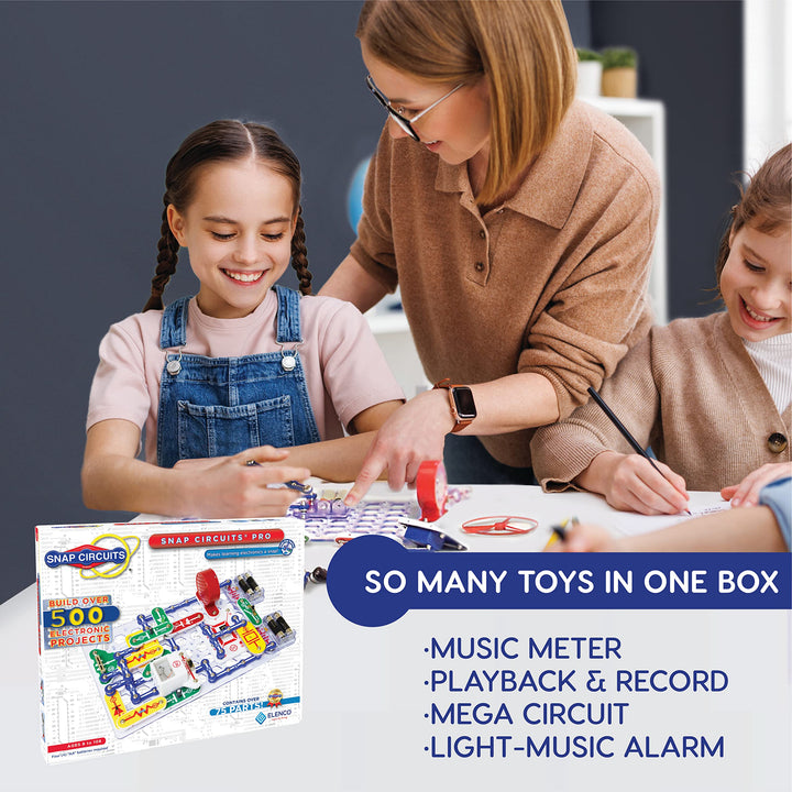 Snap Circuits Pro SC-500 Kit Electrónico 500 Proyectos de Circuítos Sin Soldadura - Imagen 2