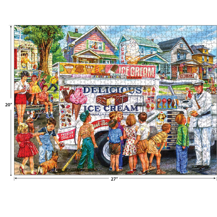 Rompecabezas 1000 Piezas Día del Camión de Helados RoseArt - Imagen 3