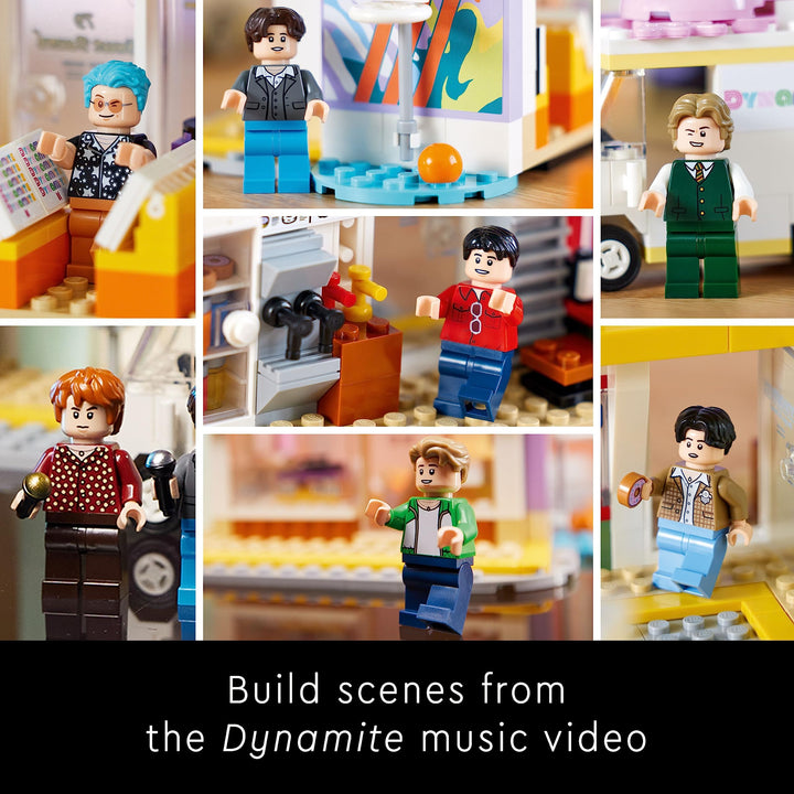 Lego Ideas BTS Dynamite 21339 Set Con 7 Minifiguras K-pop Para Adultos - Imagen 5