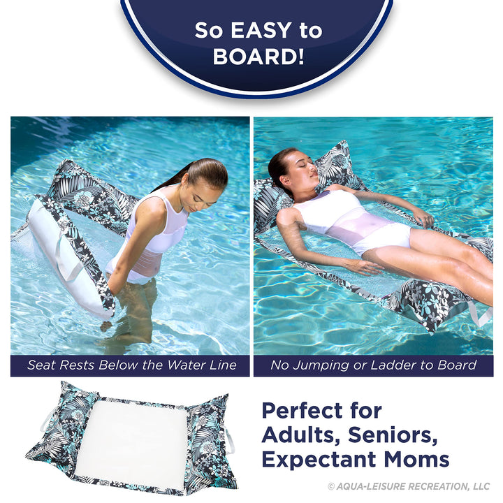 Aqua Deluxe Resort Quality Monterey Hammock Flotador De Piscina PVC Grueso Multiusos - Imagen 4