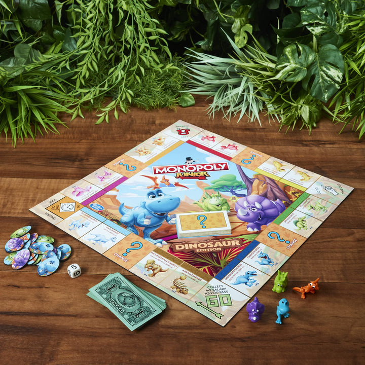 Juego De Mesa Hasbro Monopoly Junior Edición Dinosaurio Educativo Divertido - Imagen 4