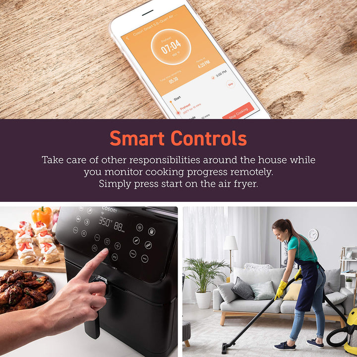Freidora De Aire Cosori Pro Ii Smart 5.5l Cocina Fácil Y Saludable - Imagen 4