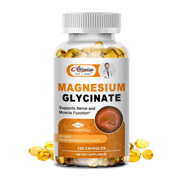 Alliwise Glicinato de Magnesio 400mg Solución Natural para tu Bienestar Integral