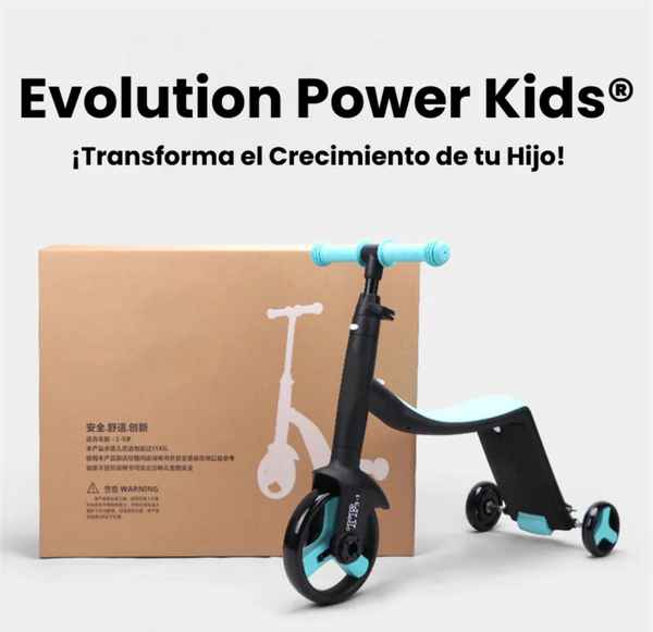 Evolution Power Kids®  ||  Triciclo, Bicicleta y Monopatín en 1 SOLO 😱