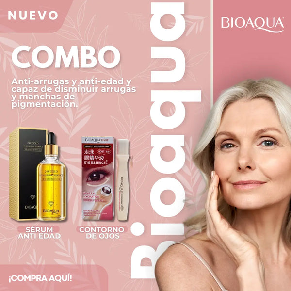 Bioaqua 24K X2 Contorno Ojos Roll On Suero Hidratante Antiarrugas