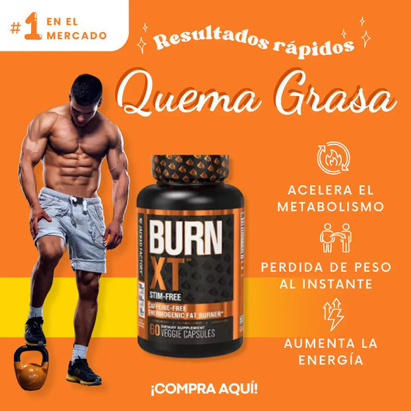 Cápsulas Quemadoras De Grasa Burn Xt X 60 Cap Aumenta Energía Y Controla El Apetito