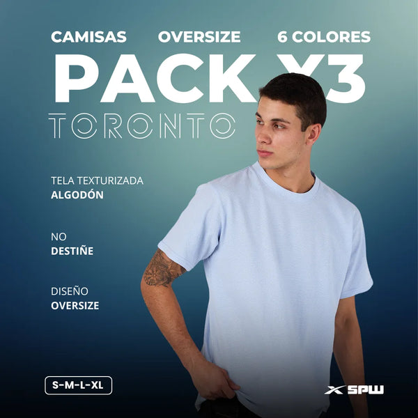 3 PACK OVERSIZE TORONTO PREMIUM