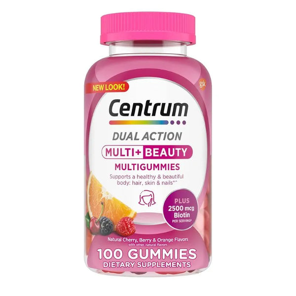 Suplemento Multivitamínico Centrum MultiGummies Multi+ Beauty - 100 Gomitas