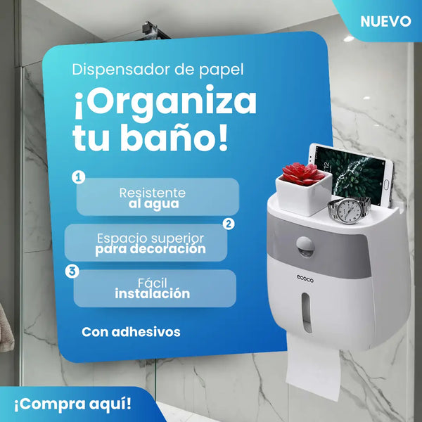 Cabilock Dispensador De Pañuelos Y Papel Montado En Pared Con Doble Capa Y Instalación Fácil