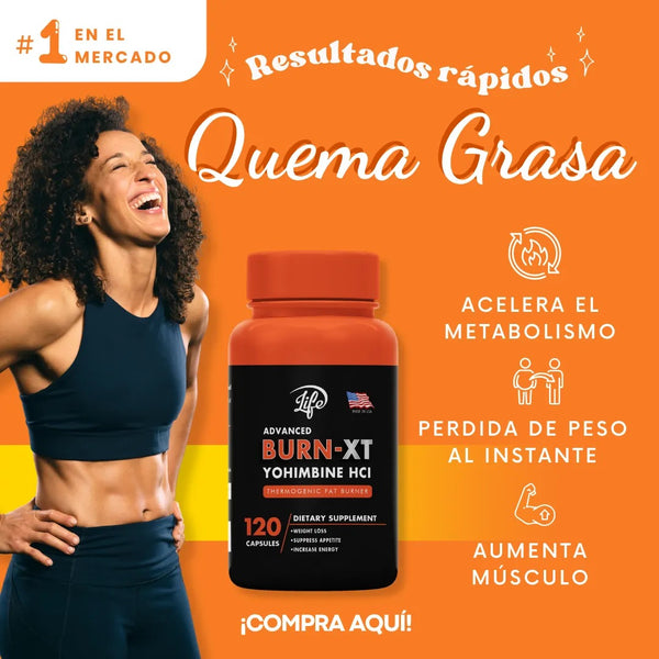 Cápsulas Quemadoras De Grasa Burn Xt X 60 Cap Aumenta Energía Y Controla El Apetito