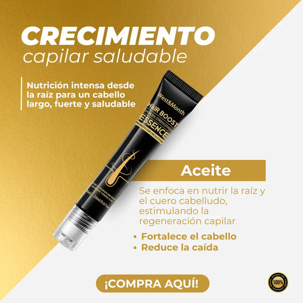 Aceite Crecimiento Capilar Natural Roll On Fortalece Y Estimula El Cabello