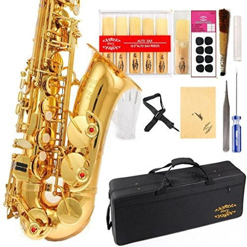 Glory Professional Alto Eb Saxofon Gold Calidad Y Estilo Unidos