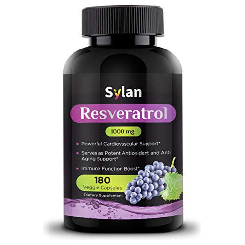 Sylan Trans Resveratrol 1000 Mg Antioxidante Antienvejecimiento 180 Cápsulas