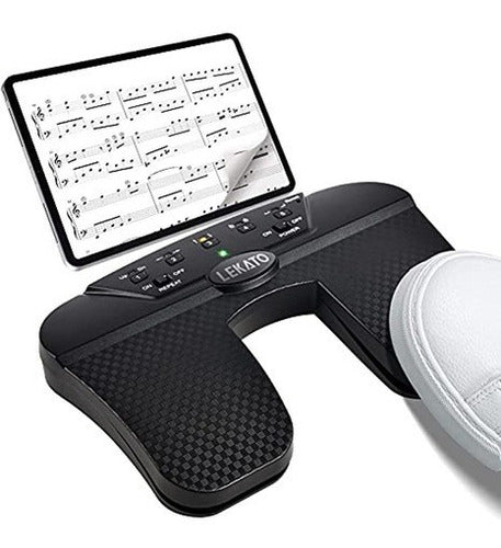 Lekato Bluetooth Page Turner Pedal Inalámbrico Recargable y Silencioso