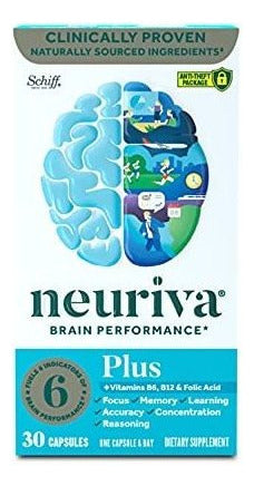 Neuriva Nootropic Brain Suplemento Plus Mejora Memoria Y Concentracion