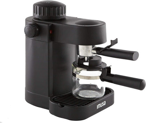Imusa Gau18202 Cafetera Expreso Cappuccino 800w 4 Tazas Negro