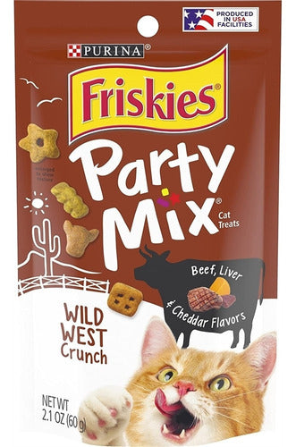 Golosinas Para Gatos Friskies Party Mix Crunch Carne Higado Y Cheddar