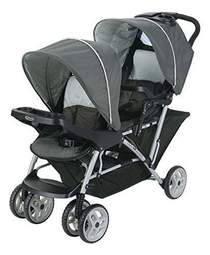 Graco Duoglider Connect Glacier Coche Doble Para Gemelos Reclinable Comodidad Y Seguridad
