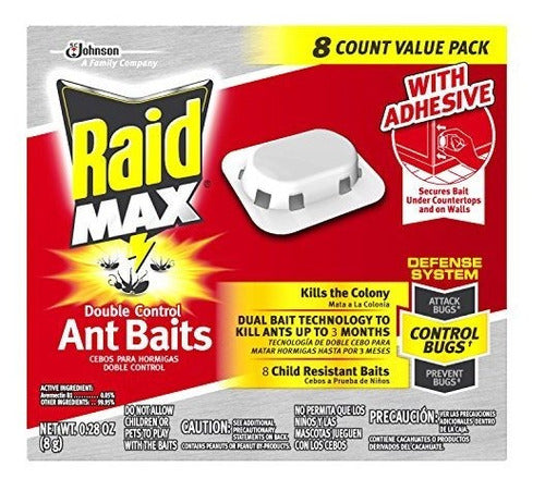 Raid Max Doble Control Ant Cebos Defensa Para Hogar Efectiva Dual - almacenspeedway