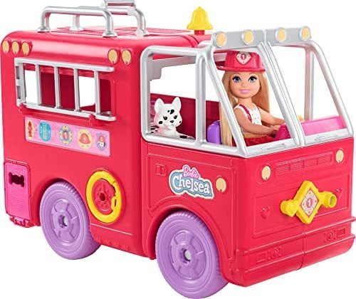 Barbie Chelsea Fire Truck Playset De Rescate Aventuras Sin Fin