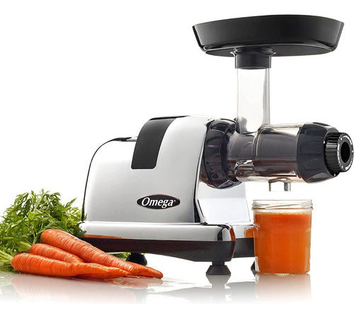 Exprimidor Omega J8006hdc Lento Masticador Prensa Fria Jugos Nutritivos