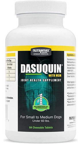 Nutramax Dasuquin con MSM Suplemento Articular Masticable para Perros Pequeños/Medianos 84 Tabletas
