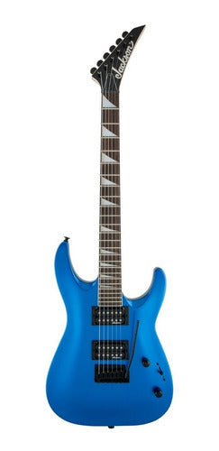 Guitarra Eléctrica Jackson Js22 Dinky Blue Brillante Con Amaranto