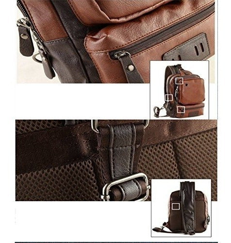 Bolso Bandolera Hombre AOLIDA Ideal Para Aventuras Piel Resistente Al Agua - almacenspeedway