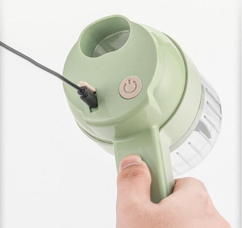 Cortador De Verduras Multifuncional 4 En 1 Recargable Usb Conveniencia Y Facilidad - almacenspeedway