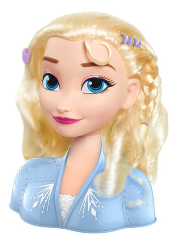 Juguete Muñeca Cabeza Para Peinar Elsa Frozen