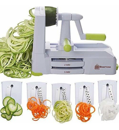 Cortador De Verduras En Espiral 5 Cuchillas Brieftons Innovador Y Resistente