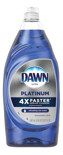 Detergente Para Platos Platinum 32.7 Oz Limpieza Profunda Y Fragancia De Lluvia