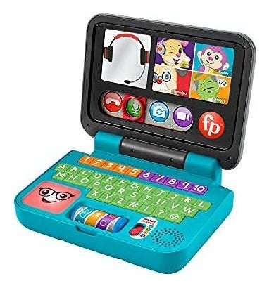 Fisher-price Riete Y Aprende Computadora Juguete Con Luces Y Canciones