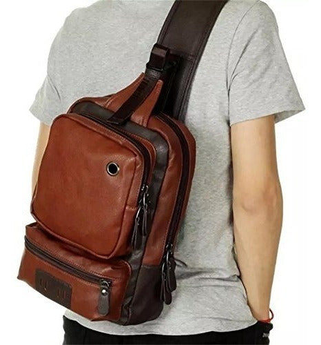 Bolso Bandolera Hombre AOLIDA Ideal Para Aventuras Piel Resistente Al Agua - almacenspeedway