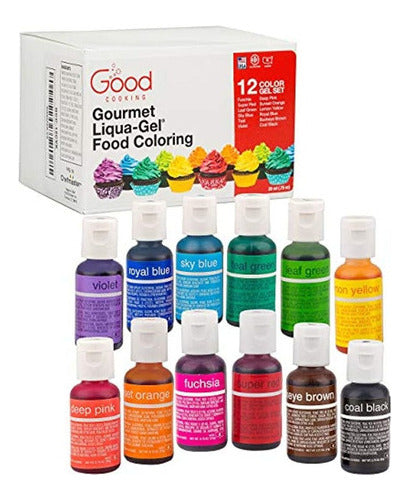 Colorante De Alimentos Liqua-gel 12 Ud Versátil Coloreado Preciso